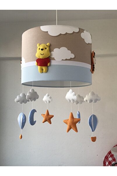 atölye ay ışığı Winnie The Pooh Figürlü Bebek Avizesi