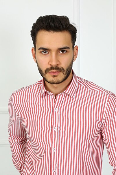 SAMSA Striped Slim Fit Easy Ironable Cotton Men's Shirt