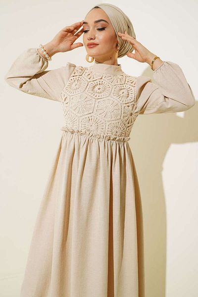 Zade Dress with Lace Mesh Front Detail
