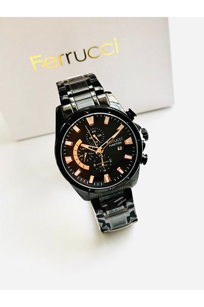 Ferrucci FERRUCCi̇ Black Men's Wristwatch