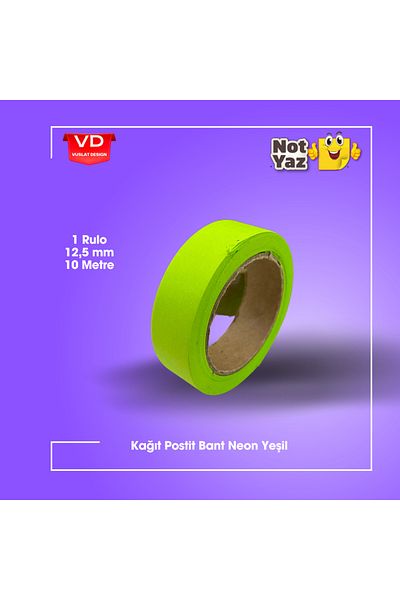 Vuslat Design 10 Meters Notyaz Paper Tape - 12.5 mm Postit