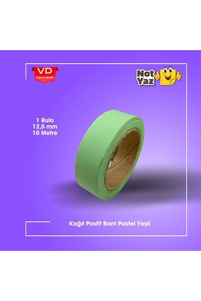 Vuslat Design 10 Meters Notyaz Paper Tape - 12.5 mm Postit