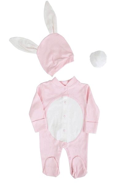 Mini Baby Girl Pink Rabbit Costume Jumpsuit