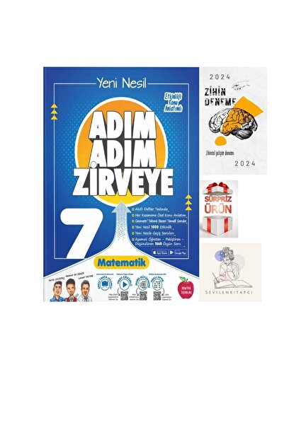 Newton Yayınları NEWTON 7.SINIF MATEMATİK ADIM ADIM ZİRVEYE+ZİHİN DENEME+HEDİYE