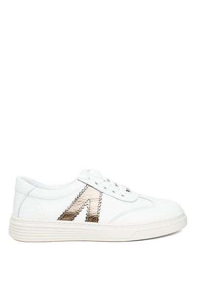 Beety White Genuine Leather Women's Casual Shoes - BY201.2029