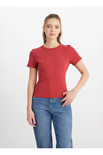 WRANGLER Light Pink Crew Neck Women's T-Shirt - W 241600821