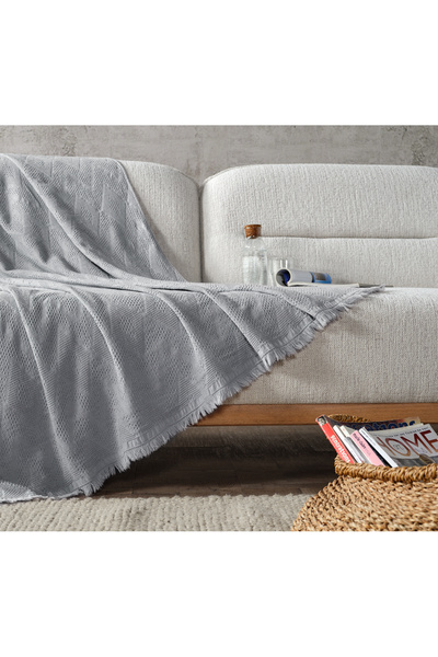 Doqu Home Adora Koltuk Şalı Gri - 130X170 cm