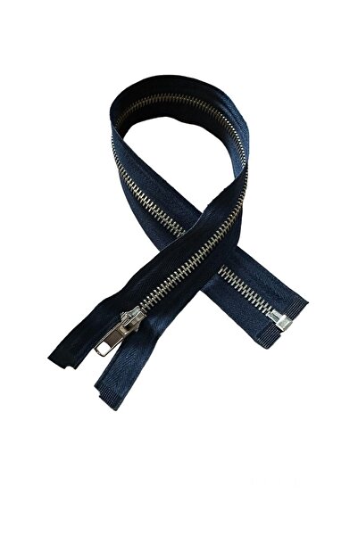 e tuhafiye Metal Dişli Lacivert Fermuar (45 CM)