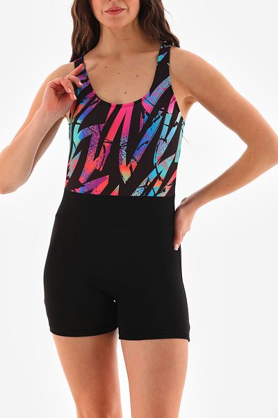 segiza Patterned Shorts Jumpsuit - Swimsuit