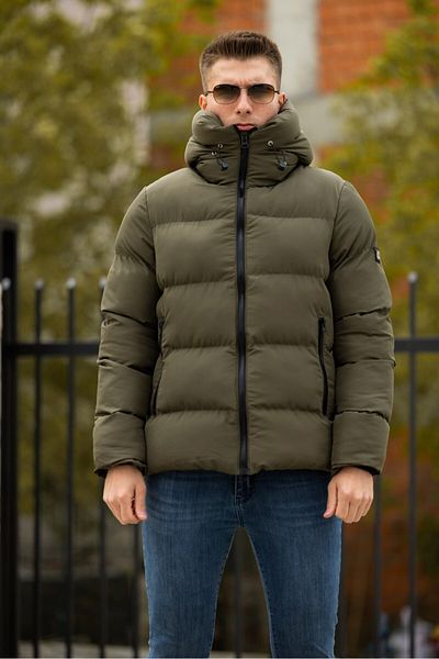 OHEPMODA Мъжко зимно пухено яке - водо- и ветроустойчиво, с качулка и подплата