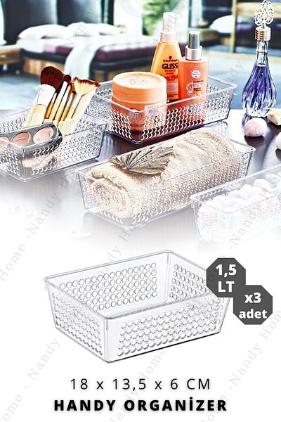 Nandy Home 1,5 Lt Handy Refrigerator & Closet Organizer 3 τεμάχια 18x13,5x6 cm