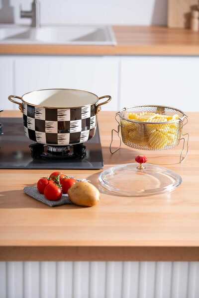 ACAR Qualita King 22 cm Enamel Fryer Pot