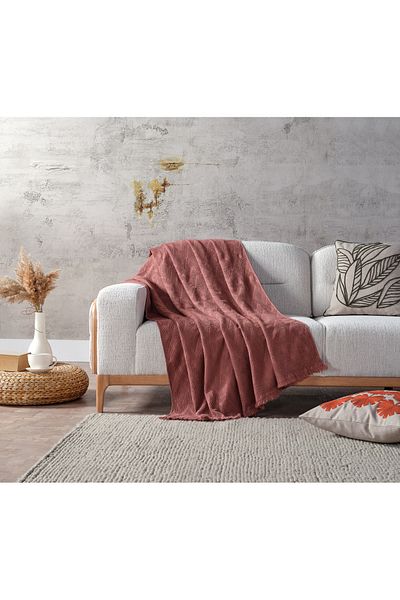 Doqu Home Adora Dried Rose Sofa Shawl - 130X170 cm