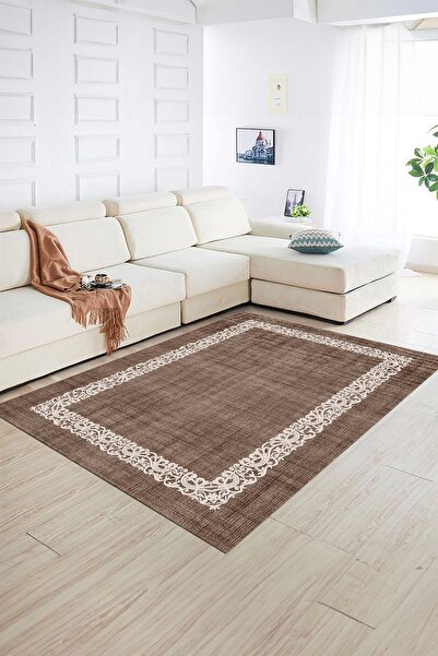 Napoli Home Dijital Baskılı Kaymaz Taban Yıkanabilir Jüt-Hasır Desen Yolluk M...