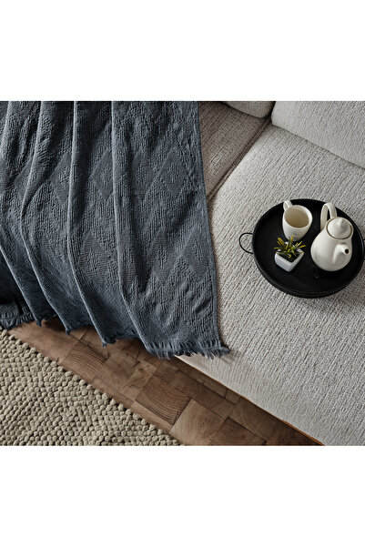 Doqu Home Indigo Adora Sofa Shawl - 130X170 cm