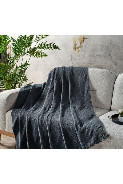 Doqu Home Indigo Adora Sofa Shawl - 130X170 cm