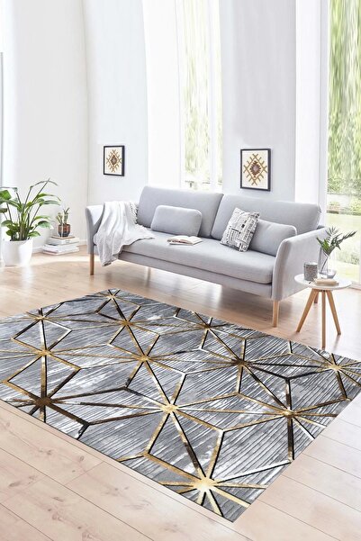 Napoli Home Dijital Baskılı Kaymaz Taban Yıkanabilir Modern Desen Yolluk Mutf...