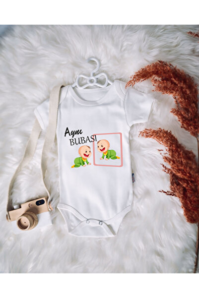 SPARKLY BABY جسم أطفال عضوي 100% من القطن - نفس طباعة بوبا، بادي مع أزرار كبس