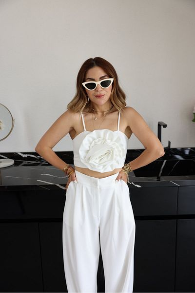 Özge Özgenç Rose Detailed Bustier