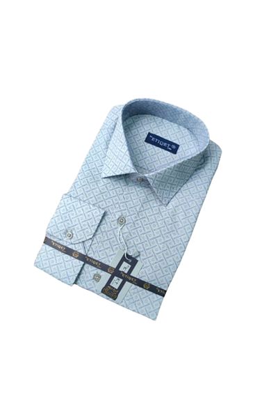 ETİQET Digital Printed Classic Cut Dad Shirt - Single Pocket, Long Sleeve, A Quality