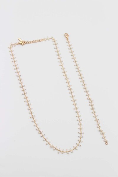 the golden touch accessories Çelik kolye bileklik set