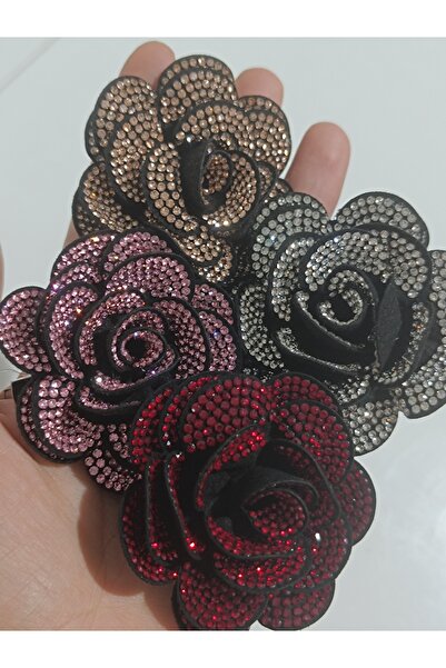 Zehra Aksesuar Full kristal taşlı gül model özel tasarım broş