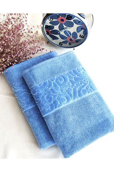 Altınbaşak Set prosoape de baie Lux Cotton 70x140cm Dowry - Produse de export (100% fibre de bumbac)