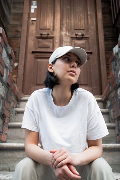 Mrey Șapcă sport unisex, bej deschis, cu velcro la spate, reglabilă, de vară,...