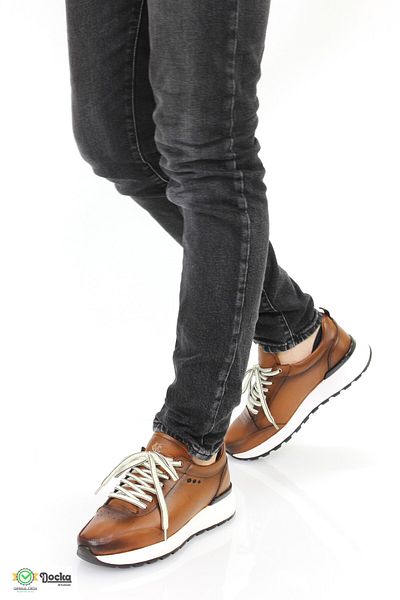 MARCOMEN Men's Orthopedic Genuine Leather Casual Sneakers