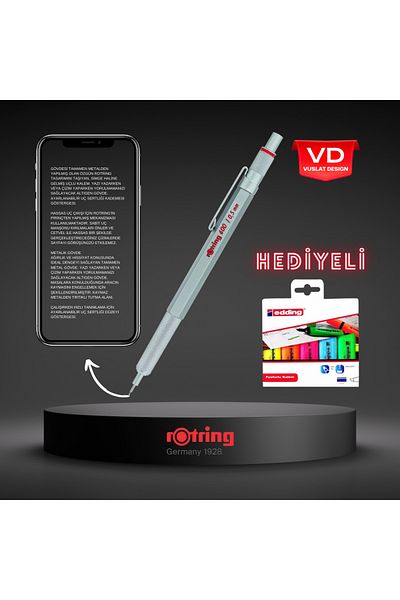 Rotring 600 Versatil Mechanical Drawing Pen with 0.5 MM Tip - Gift
