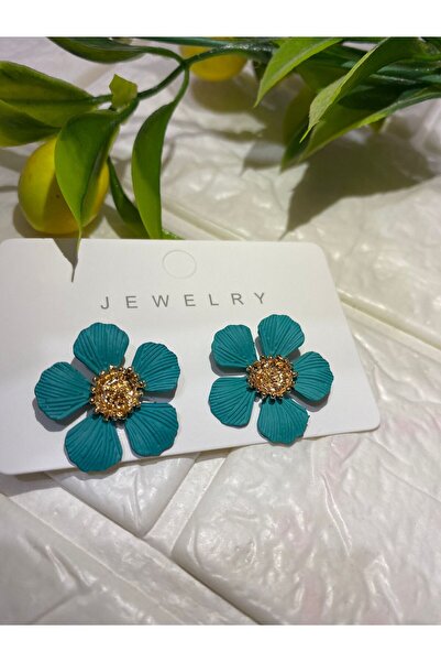 sema aksesuar أقراط نسائية على شكل زهرة - هدية وأقراط صيفية ملونة