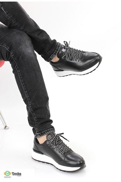 MARCOMEN Men's Orthopedic Genuine Leather Casual Sneakers