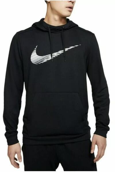 Nike Dry Swoosh Erkek Kapüşonlu Siyah Sweatshirt