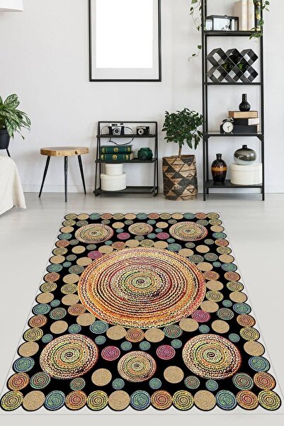 Viyana Home Kaymaz Taban Yıkanabilir Lazer Kesim Salon Halısı Mutfak Halısı Y...