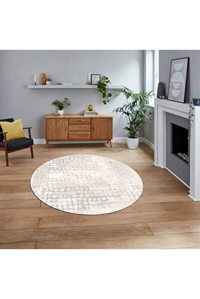 Viyana Home Dijital Baskılı Kaymaz Yıkanabilir Sade Desen Yuvarlak Mutfak Sal...