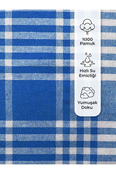 Tuable Πανί στεγνώματος Pöti καρό μπλε, κάλυμμα για μεσημεριανό γεύμα, γερμανική χαρτοπετσέτα σερβιρίσματος, πετσέτα κουζίνας 45x70cm