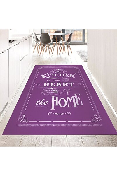 Viyana Home Dijital Baskılı Kaymaz Taban Yıkanabilir Mutfak Halısı Yolluk, V-...