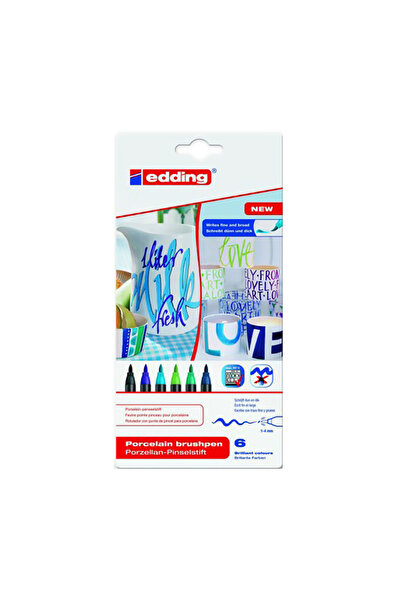 Edding EDDİNG PORSELEN KALEMİ 6LI SET SOĞUK RENKLER