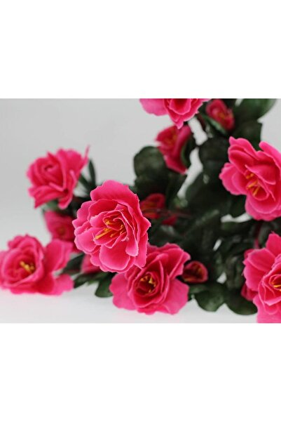 Nettenevime Yapay Çiçek Fuşya Pembe Açelya Demeti 7 Dallı 33*20cm