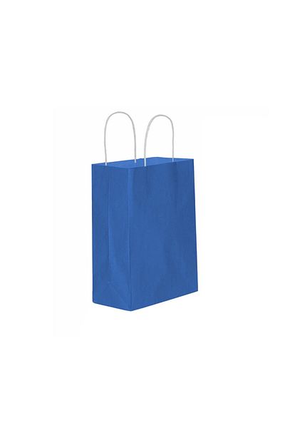 Eminonutoptanci Navy Blue Small Paper Gift Bag - 18X24 Cm, 25 Pieces