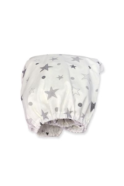 Bebek Özel Cotton Baby And Kids Fitted Sheet 100x160 Gray Big Stars