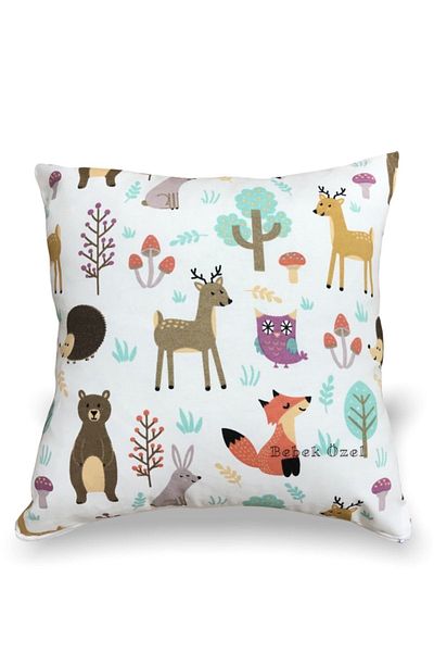 Bebek Özel Husă de pernă cu tematică Nature Cute Animals (43x43 cm)