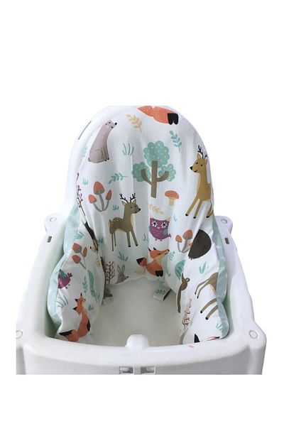 Bebek Özel Ikea Antelope High Chair Cushion Cover with Zipper (COVER ONLY) Nature Pattern