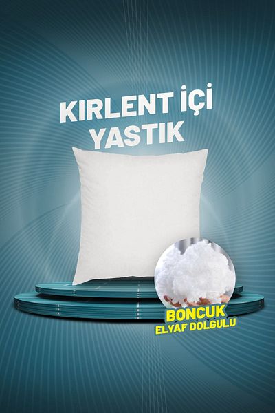 CAN-DIR REKLAM DIŞ TİCARET Square Throw Pillow Inner Pillow | Bead Fiber Filled