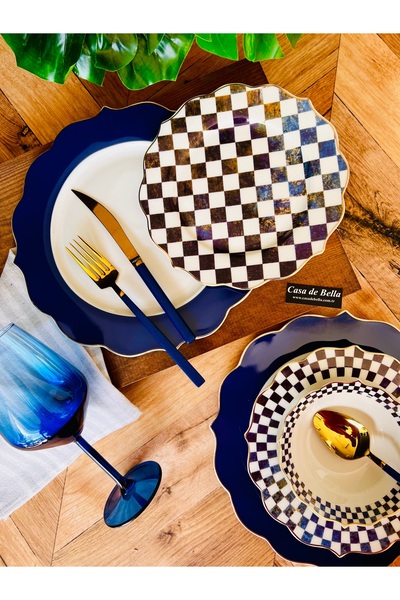 CASA DE BELLA Milano Bone Porselen 48 Parça 12 Kişilik Yemek Takımı