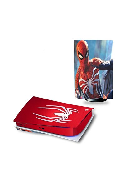 Genel Markalar Spiderman Logo Playstation 5 Standart Disk Edition Sticker Kap...