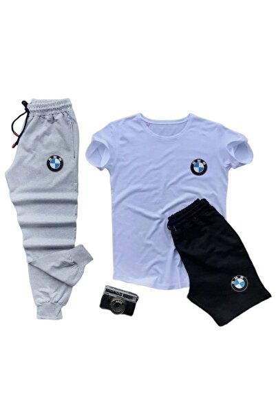 YOHO SPORT Bmw Printed Original Unisex Summer T-shirt and Sweatpants Set of 3...