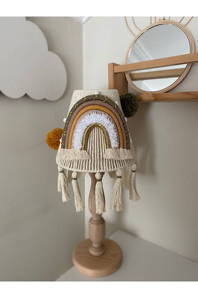Tasarı Sanatı Baby Kids Room Set Girl Boy Customizable Lampshade - Macrame Lampshade