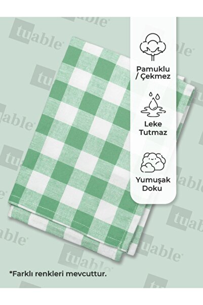 Tuable مفرش طاولة مخطط أخضر 160x220 سم