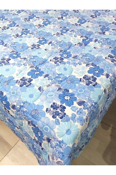 Örtü Tekstil Luxury Floral Patterned Quality Double Fiber Quilt